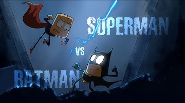 Batman v Superman: Dawn of Justice | EPIC Fight Scene! | 2D animation | Heroes & Villains 