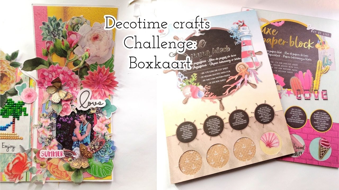 #decotimecrafts challenge | Boxkaart met luxe paper-blocks #1 - YouTube