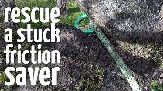 Stuck friction saver retrieval with throwline