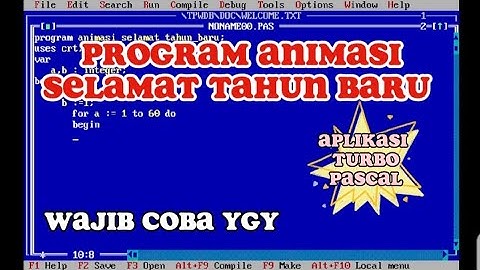PROGRAM ANIMASI|SELAMAT TAHUN BARU|TURBO PASCAl|ANIMASI JALAN...