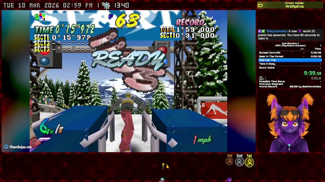 Cool Boarders 2 (100%) Speedrun in 26:22