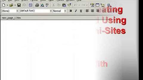 How to Create a Minisite 07 - Using Front Page