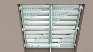 Ruskin Horizontal Louver Clip Angle Installation – With HVBS Support Single Section