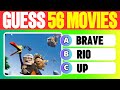 Guess the Movies in 3 Seconds | 56 MOVIES Quiz