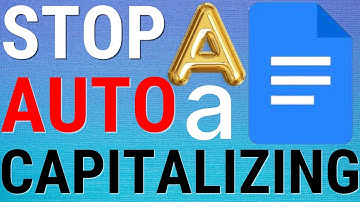 Google Docs: Stop Auto Capitalization