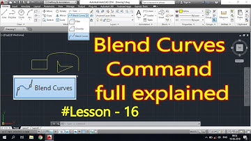 Blend Curves Command in AutoCAD full explained by Drafting Career #16