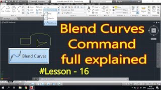 Blend Curves Command in AutoCAD full explained by Drafting Career #16