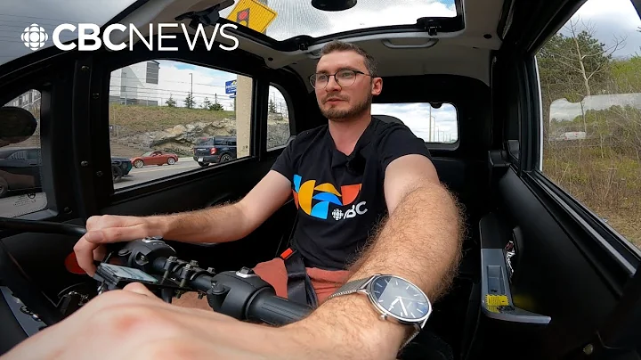 Test driving an enclosed mobility scooter on one of Sudbury, Ontario's busiest roads