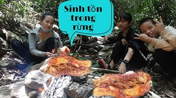 thử thách vào rừng sinh tồn l thịt heo nướng mọi và bữa cơm đáng nhớ l 366 ngày hạnh phúc vlogs.