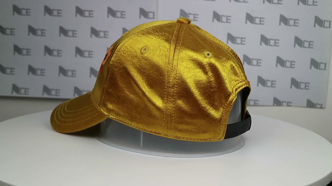6 panel flat embroidery satin baseball hat cap with buckle