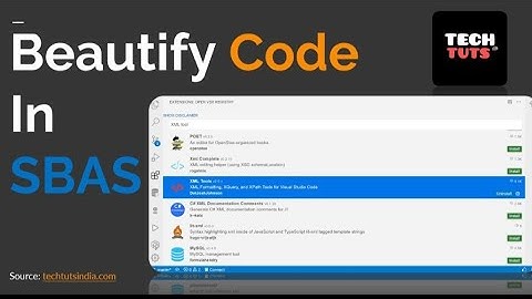 Beautify your code in #SBAS #sapui5 #sapfiori #xmltool #extension  #learnsap #ui5 #sap #tutorial