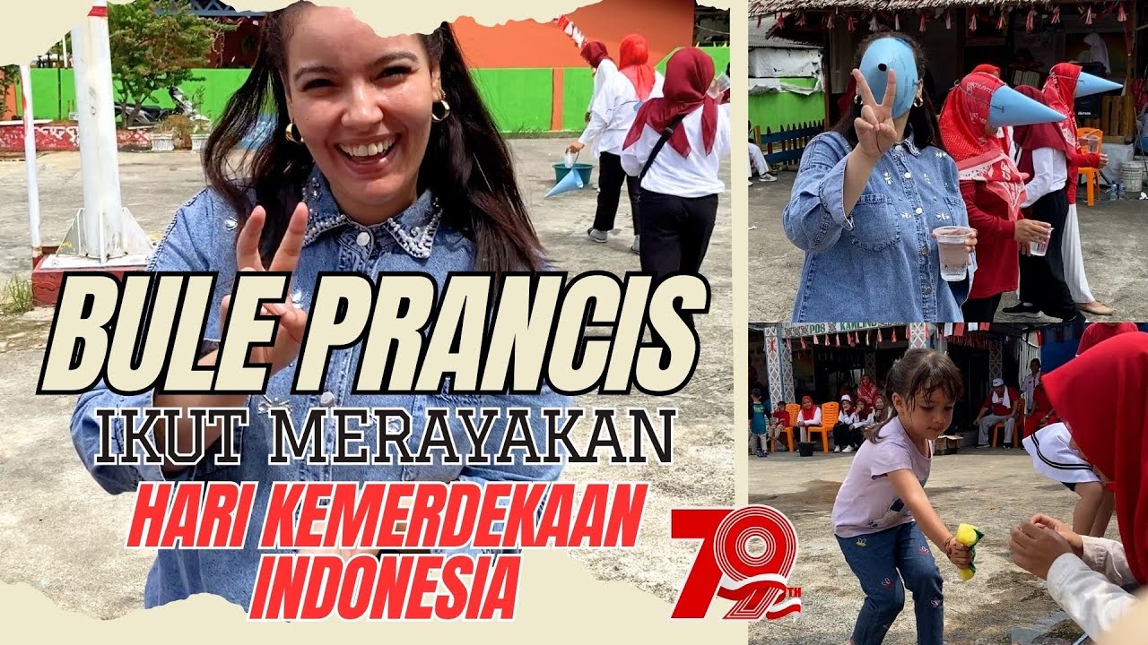BULE PRANCIS SENANG BISA MERAYAKAN HARI KEMERDEKAAN INDONESIA KE 79