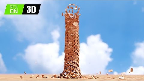 Domino Tower Destruction [RIGID BODY SIMULATION]