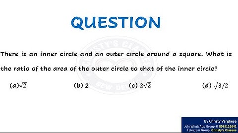 A question on Ratio of Areas | CSIR-NET DEC 2015 | General Aptitude | July Mary Mathew