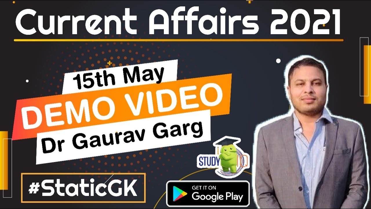 Current affairs May 2021 in HINDI by Dr Gaurav Garg - Demo Video - YouTube