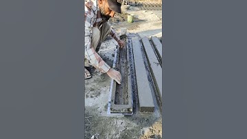 Making Rectangular RCC Poles For Fencing | Making Cement Concrete Poles #shorts