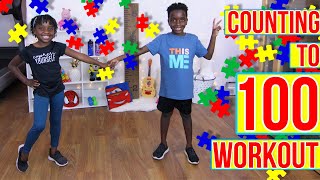 Let's Get Fit | Count to 100 Workout | Counting to 100 | Puzzle Fit Kids