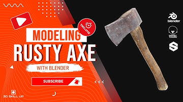 🪓 Timelapse - Modeling a Rusty Axe with Blender