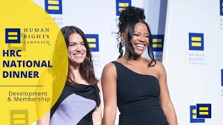 Abbi Jacobson and Chanté Adams accepting the National Visibility Award for A League of Their Own