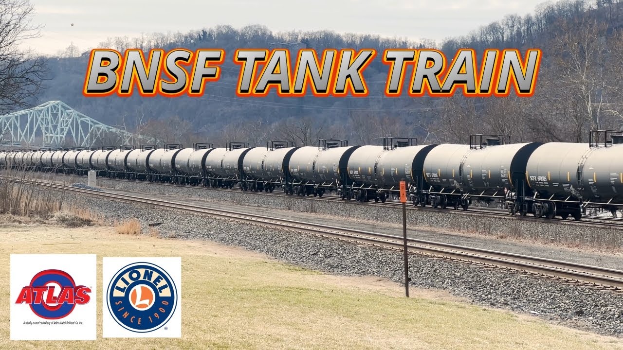 DK's O Gauge Trains - BNSF Tank Train featuring Atlas ES44AC's and Lionel 30K Tank Cars