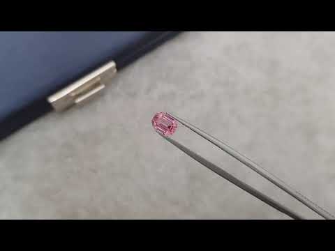 Pink spinel in octagon cut 1.71 ct from Tajikistan Video  № 1