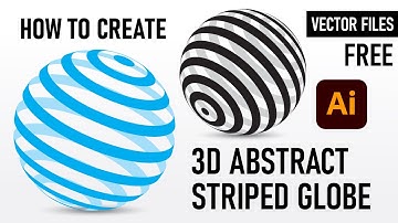 How to Create 3D Striped Globe in Illustrator | Tutorial