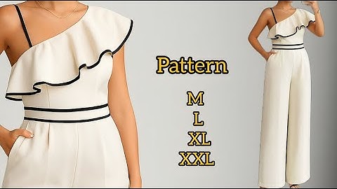 How to Draft an Elegant One-Shoulder Jumpsuit Pattern ✂️| Full Tutorial + Pro Tips🧵🪡