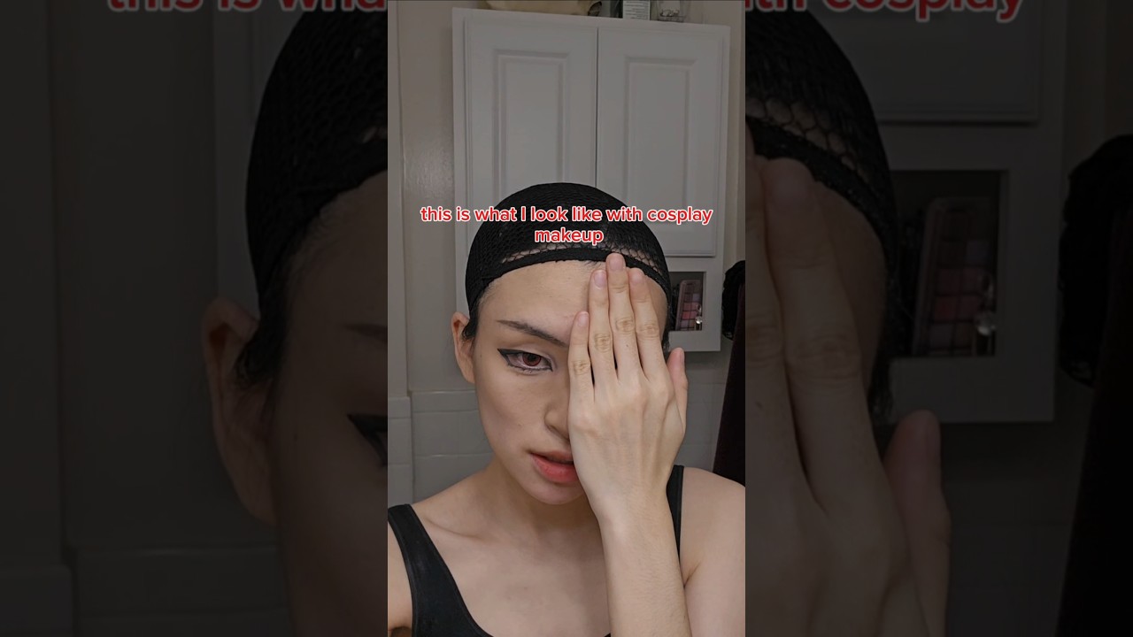 cosplay makeup vs without #makeup #anime #cosplay