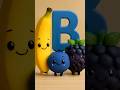 ABC Fruits - B is for Banana, Blackcurrant, Blueberry #abc #animation #learnabc #fruit