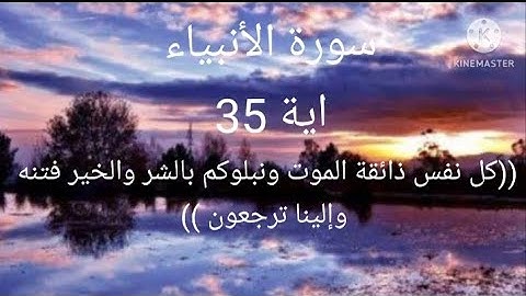 تلاوة مؤثرة من سورة الأنبياء اية 35 _ للقارئ / مروان نفادي