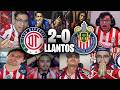 REACCIONES Y LLANTOS DEL REBAÑO AL TOLUCA 2 CHIVAS 0