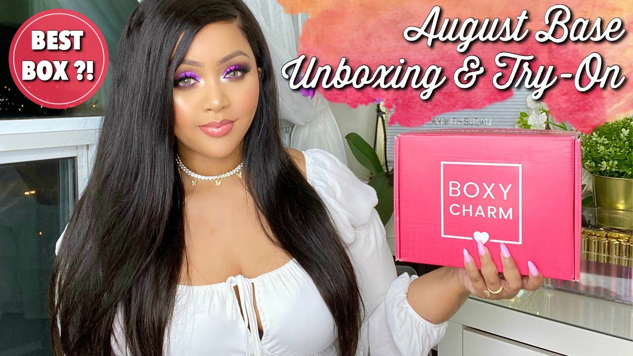 AUGUST 2020 $25 BASE BOXYCHARM - UNBOXING & TRY-ON || BEAUTY BOX REVIEW - BEST YET ?