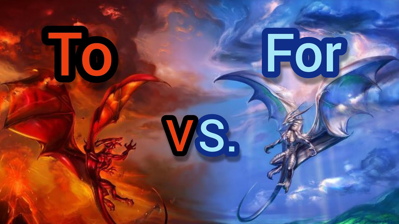 To vs. For - هەموو شتێک دەربارەی جیاوازی بەکارهێنانی ئەو دوو ووشەیە