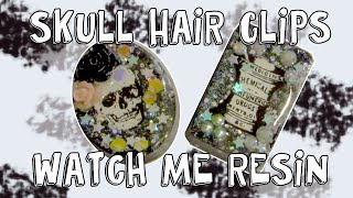 Watch Me Resin: Skull Hair Clips