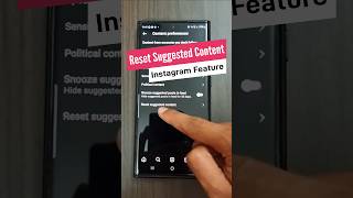 Instagram's Reset Suggested Content Setting | Latest Update Feature