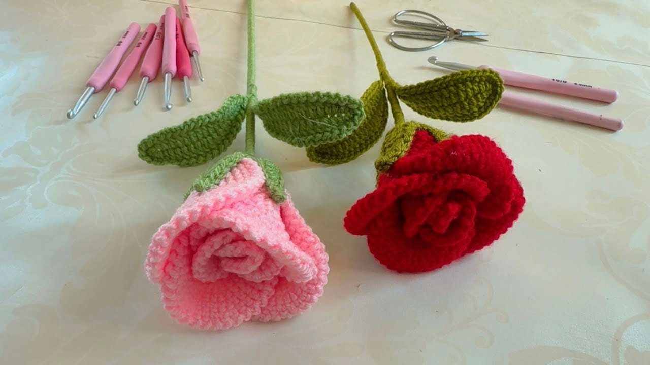 How to make Rose Flower/ very easy and simple for beginners #easycrochetforbeginners