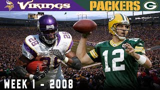 Aaron Rodgers' FIRST Start! (Vikings vs. Packers, 2008)