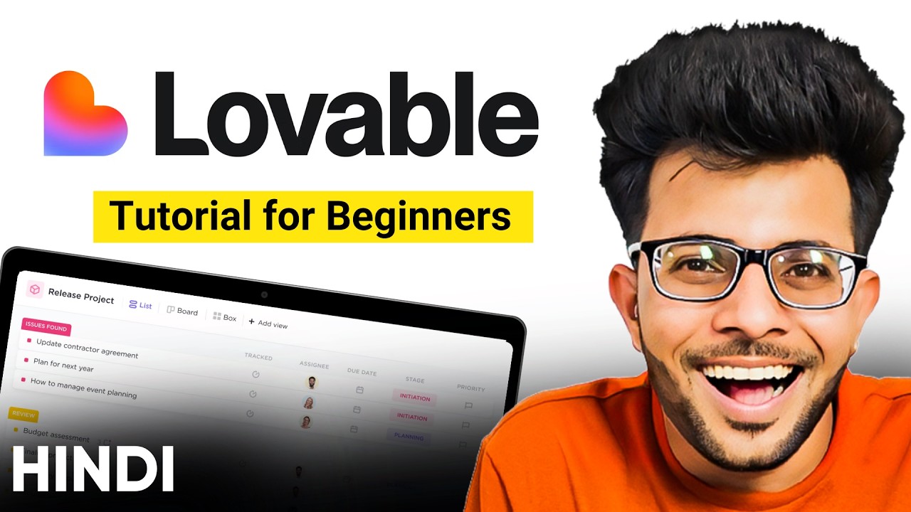 Lovable AI Tutorial for Beginners in Hindi | Vibe Coding Explained 🔥 ...