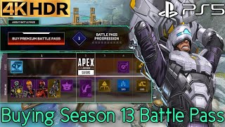 Buying Season 13 Battle Pass Apex Legends Season 13 Saviors Battle Pass All Rewards Showcase PS5 4K