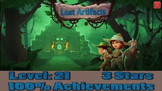 Lost Artifacts Ancient Tribe Survival, Level 21 Earning 3 Stars, 100% Achievements, 1080p/60FPS