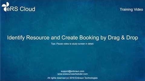 Identify Resource and Create Booking by Drag & Drop