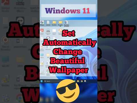 How to set Automatically change windows 11 wallpaper? 😎😎 #wallpaper #windows11 #computer #tech #pc
