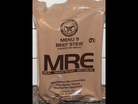 US Military MRE Menu A #9 Beef Stew Review