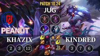 LGD Peanut Kha'Zix vs Kindred Jungle - KR Patch 10.24