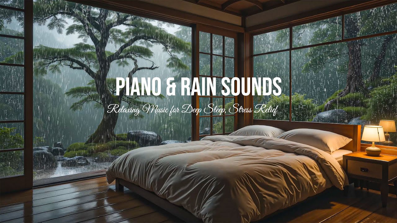 Relaxing Piano Rain Sounds for Deep Sleep 🌧 Healing Sleep Music to Calm ...
