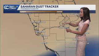 Saharan dust lingers Thursday with a heat advisory issued for Southwest Florida