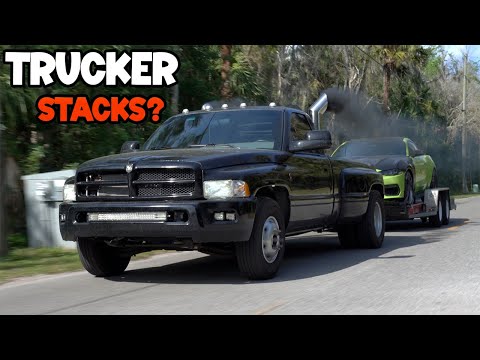 I put semi truck stacks on my single cab diesel truck...