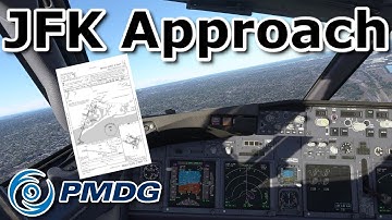 B737-700 RNAV Approach into John F Kennedy International Airport - PMDG 737 Landing - MSFS