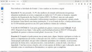 ATIVIDADE 1 - EDUCAÇÃO, DIREITOS HUMANOS E CIDADANIA - 54/2023 ATIVIDADE 1 - EDUCAÇÃO, DIREITOS HUMANOS E CIDADANIA - 54/2023