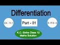 Class 12 || K.C.SINHA || Differentiation || Exercise 11.1 Ques01 (i-v) || Solution || Mathematics||